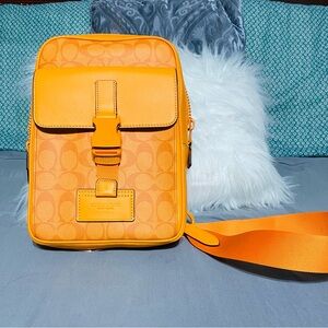 Coach track pack signature bag